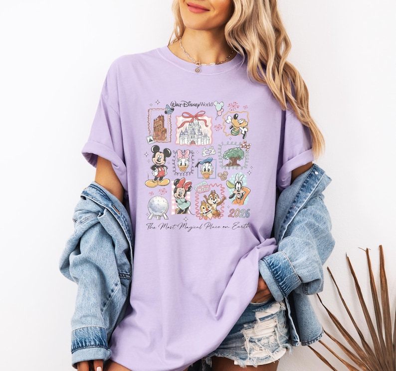 Comfort Colors® Vintage Mickey Disneyworld Shirt, Retro Mickey & Friends Shirt, Disney 2026 Trip, Walt Disneyworld Tee, Disneyland Vacation image 7