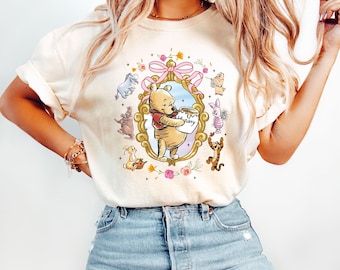Coquette Pooh And Friends Shirt, Disney Winnie The Pooh Shirt, Disneyland Pooh Bear Shirt, Family Matching Shirt, Disneyworld Shirt