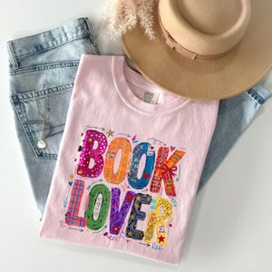 Comfort Colors® Reading Club Shirt, Book Lover Shirt, Librarian Shirt, Gift For Book Lover, Reading Shirt, Watercolor Book Tee image 5