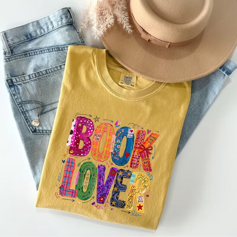 Comfort Colors® Reading Club Shirt, Book Lover Shirt, Librarian Shirt, Gift For Book Lover, Reading Shirt, Watercolor Book Tee image 6