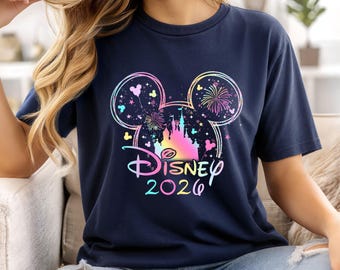 Disney 2026 Shirt, Colorful Disney Shirt, Disneyworld Family Shirt, Disneyland Trip, Disney Vacation Shirt, Mickey Mouse Shirt