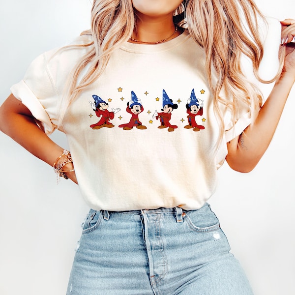Fantasia Mickey Mouse Sorcerer T-Shirt, Disneyland Family Vacation Tee