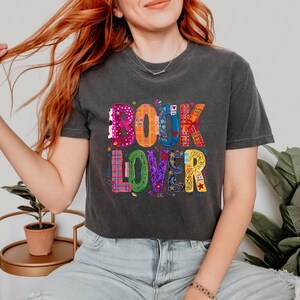 Comfort Colors® Reading Club Shirt, Book Lover Shirt, Librarian Shirt, Gift For Book Lover, Reading Shirt, Watercolor Book Tee image 4
