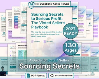Vinted Seller Guide How To Sell On Vinted for UK Reseller Vinted Reselling Guide Side Hustle Sourcing Tips Find Profitable Items To Resell