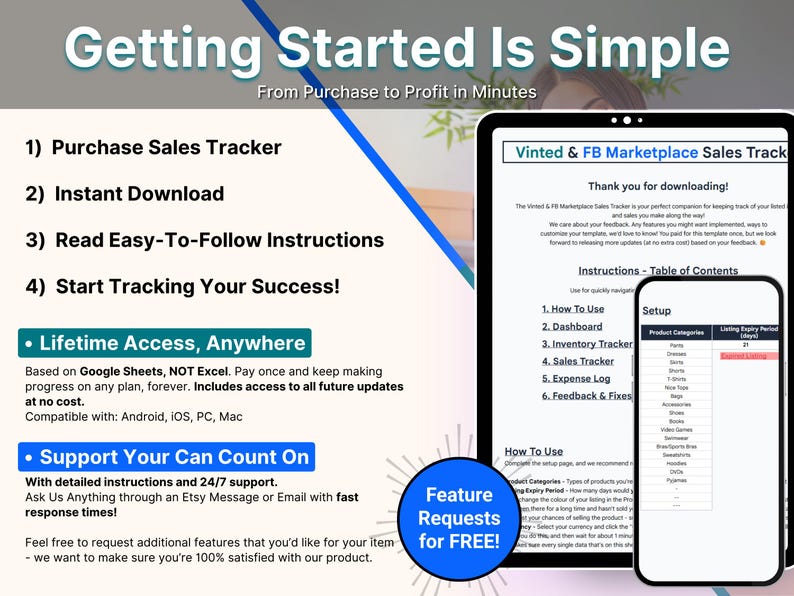 Vinted Facebook Marketplace Cross Platform Sales Tracker Google Sheets ...