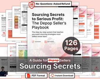 Depop Seller Guide Beginner Reseller Guide Profitable Items Clothing Reseller Checklist What To Buy Thrift Flipping Sourcing Tips UK PDF