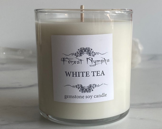 White Tea Gemstone Candle