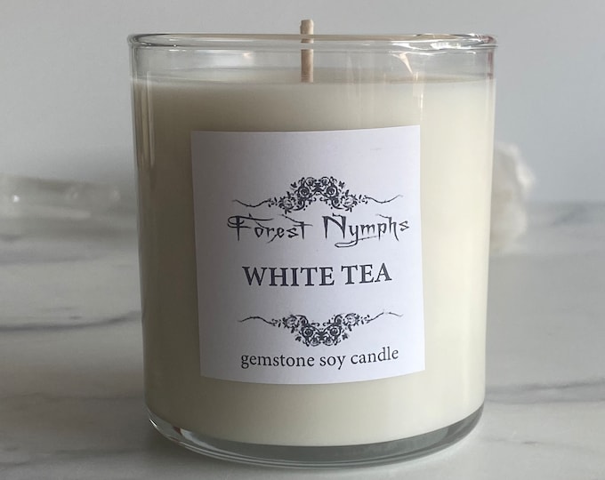 White Tea Gemstone Candle