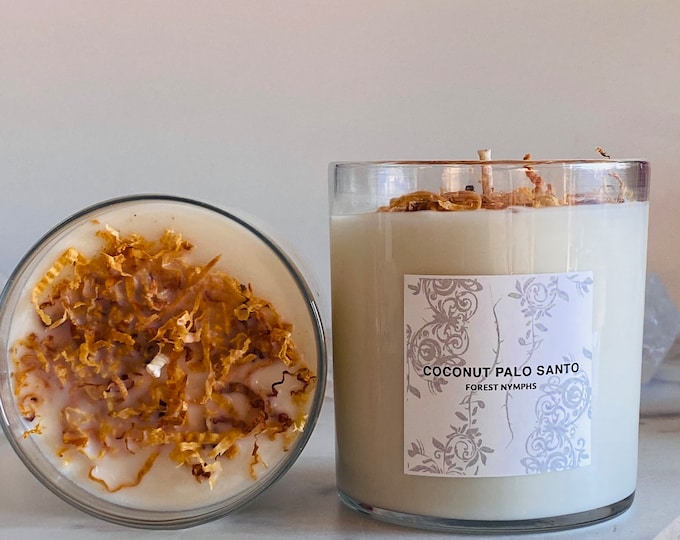 Coconut Palo Santo Gemstone Candle