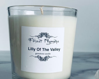 Lilly Of The Valley  Gemstone Candle