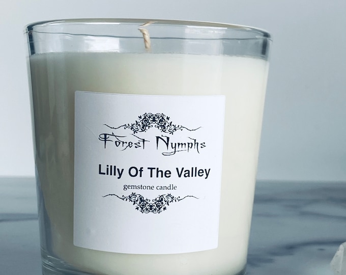 Lilly Of The Valley  Gemstone Candle