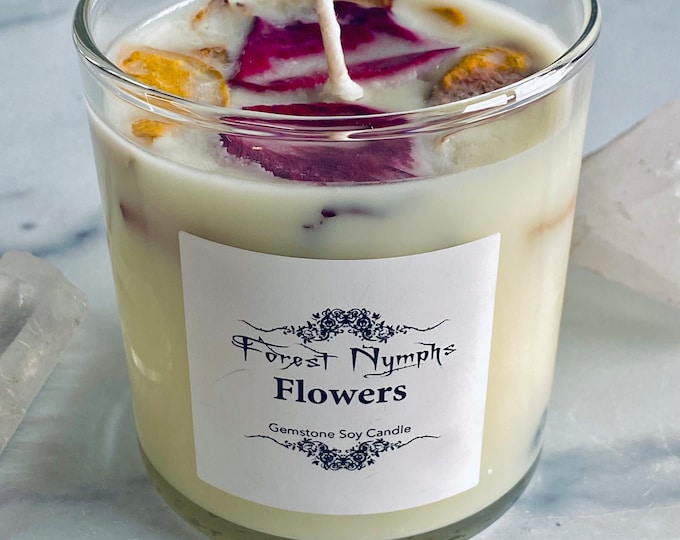 Flowers Gemstone Candle