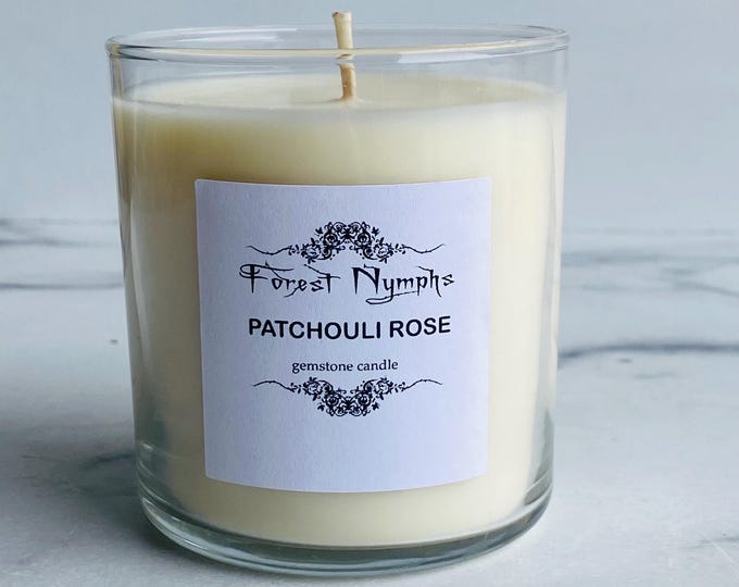 Patchouli Rose Gemstone Candle
