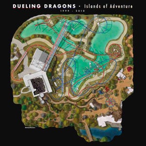 DUELING DRAGONS at Islands of Adventure Illustrative Plan
