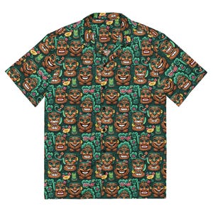 Tiki-Tiki Hawaiian Pool Party Shirt