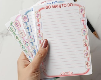 Blocco note personalizzato per Mahjong, Blocchetti adesivi So Mahj To Do / Regalo personalizzato