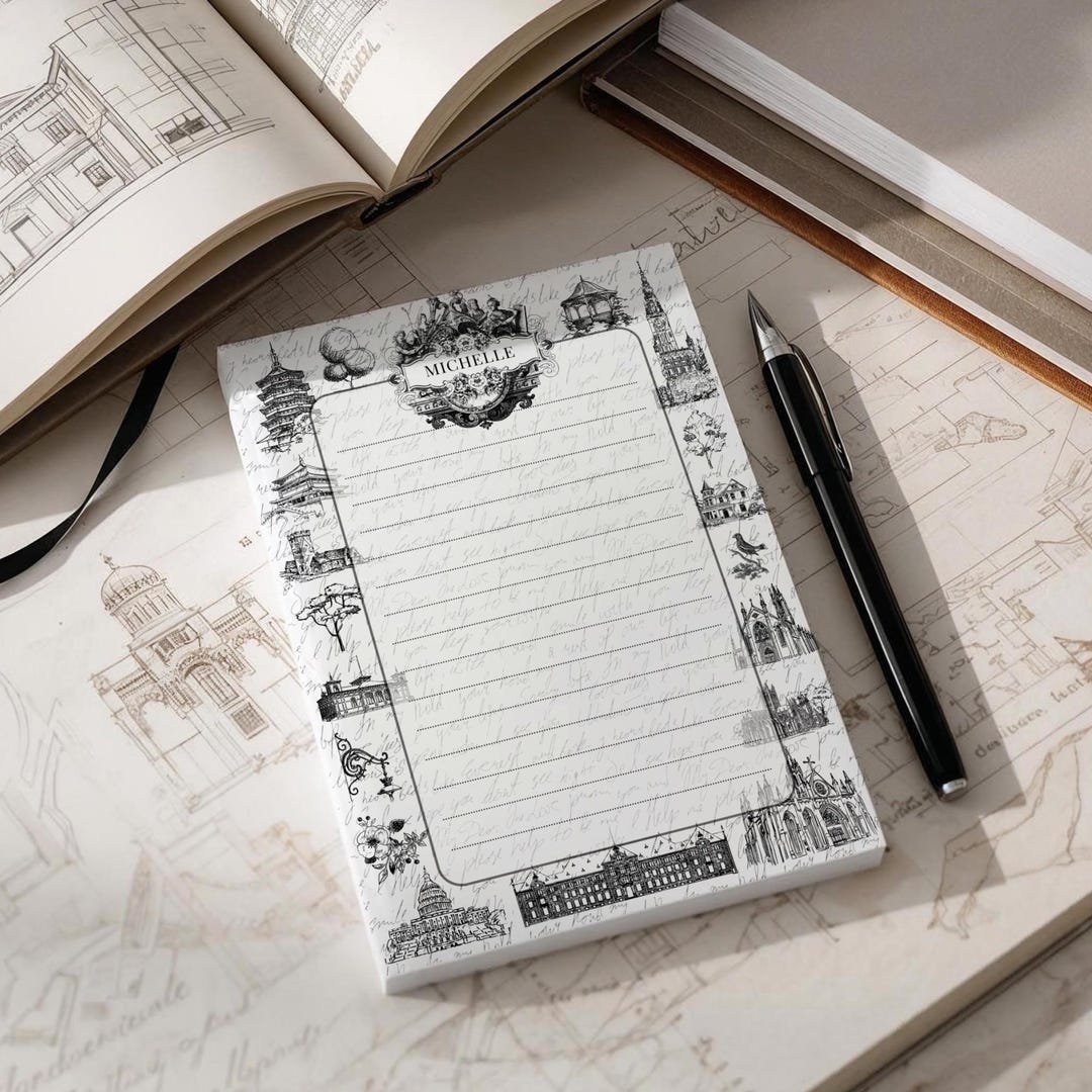 Personalized Architecture Notepad, Gift for Architect, Design Custom ...