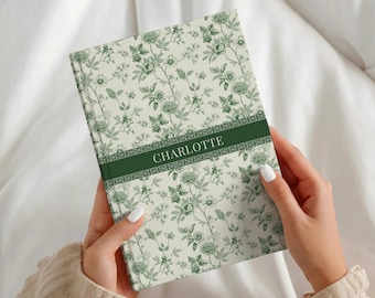 Aangepast dagboek gepersonaliseerd notitieboek cadeau voor dochter bruidsmeisje cadeau voor haar Franse toile aangepast naamdagboek