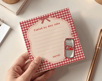 Personalized Diet Cola Note Pads | Cute Stationery Gift