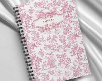 Personalized Spiral Notebook with Name, Custom Initials Journal, Elegant Gift for Teachers Back to School, Gift for Teens, Personalized Gift