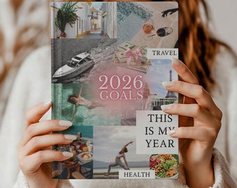 2026 Vision Board Journal, Vision Board Ziele, Vision Board Planer, Ziele Tracker, Zielplaner, Manifestation Journal, Affirmationen