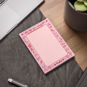 Cowgirl Notepad, The Life of a Cowgirl Personalized Note Pads, Western Custom Sticky Notes, Rodeo Stationery Gift image 2