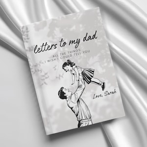 Diario del Día del Padre, Cartas a mi Papá, Cuaderno de Tapa Dura, Regalo de mi Hija, Libro de Recuerdos, Diario Personalizado, Regalo de Recuerdo, Regalo de Cumpleaños