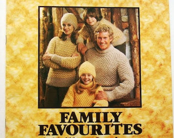 FAMILY FAVOURITES Knitting Pattern booklet B 367 Twilley's Capricorn Men Women Children Patterns Sweaters Cardigans Pullovers Jumpers Hats