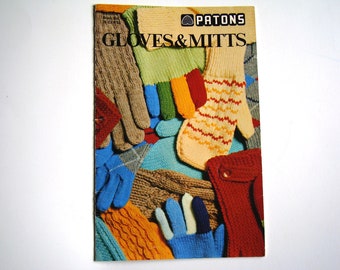 Gloves and Mitts Patterns Booklet Patons Beehive 406 Knit and Crochet Mittens Dragon Cables Multi-Colour Argyle Plaid Men Women Children