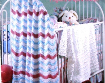 BABY RIPPLES 7 modelli afghani da lavorare a maglia e all'uncinetto per neonati n. 1071 caratteri grandi per una facile lettura di Rita Weiss