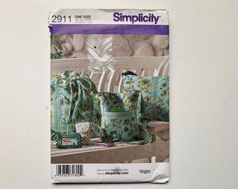 NUEVO Patrón de costura Simplicity 2911 SIN CORTAR, accesorios para bolsos, bolso tipo mensajero, mochila, bolso de mano estilo hipster, bolso de hombro, soporte para teléfono celular, monedero