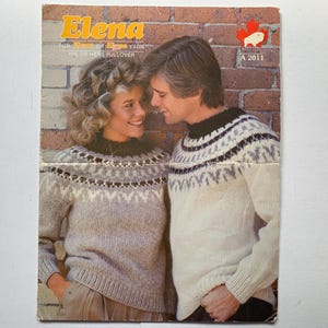 Lui o lei Pullover White Buffalo Modelli di maglieria 2011 Elena Carta modello Fair Isle Maglia Grafico Design Uomo Donna Maglione stile islandese