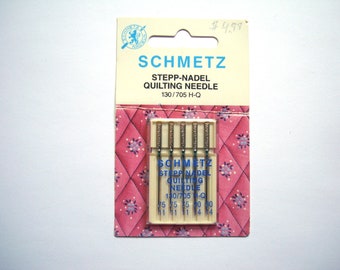 Schmetz Quilting Needles 5pk Assorted Sizes 75/11 90/14 Type 130/705H-Q Sewing Machine Needles 1 Package of 5 Needles Universal