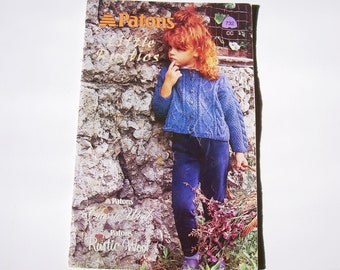 LITTLE RUSTICS Children Knitting Patterns 732 Patons Beehive Sizes 4 - 10 Child Knit Sweater Cardigan Jumper Pullover Hat Fair Isle Cables