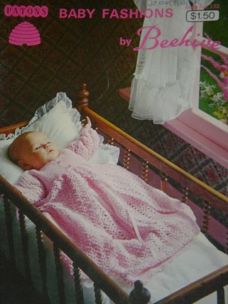 Baby Fashions to Knit and Crochet by Beehive Patons Patterns Book No 133 Pre-owned image 1