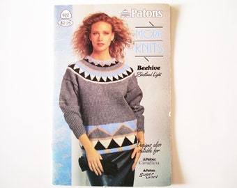 Livret de modèles de tricot 622 Patons, ruche, pull cardigan, pull pour hommes et femmes, motifs personnalisés Fair Isle, boutonné sur le devant