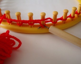 Large Loom Hook. 12 mm (.5 inch) Corking or Knitting Nancy Hook. Bamboo Handle. Loom Knitting Hook. Sock Loom Hook. (I)