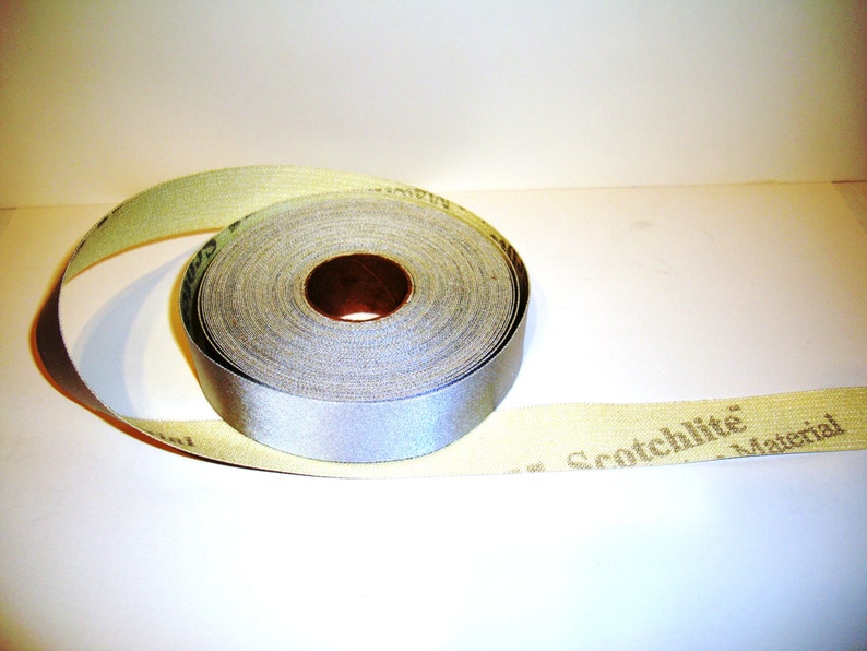 3M Scotchlite Silver Reflective Fabric Sewing Tape 1 Yard or 1 Meter ...