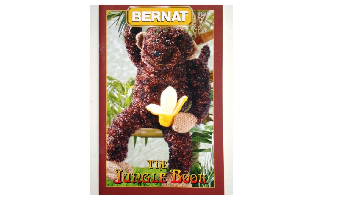 The Jungle Book Bernat Knitting Pattern Booklet 530130 Monkey Etsy