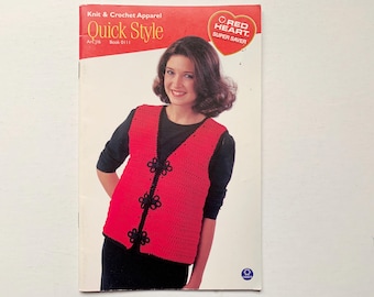 Libro de patrones de prendas de punto y crochet de QUICK STYLE 0111 Suéter chaqueta jersey jersey cárdigan top chaleco unisex hombre mujer artículo J16