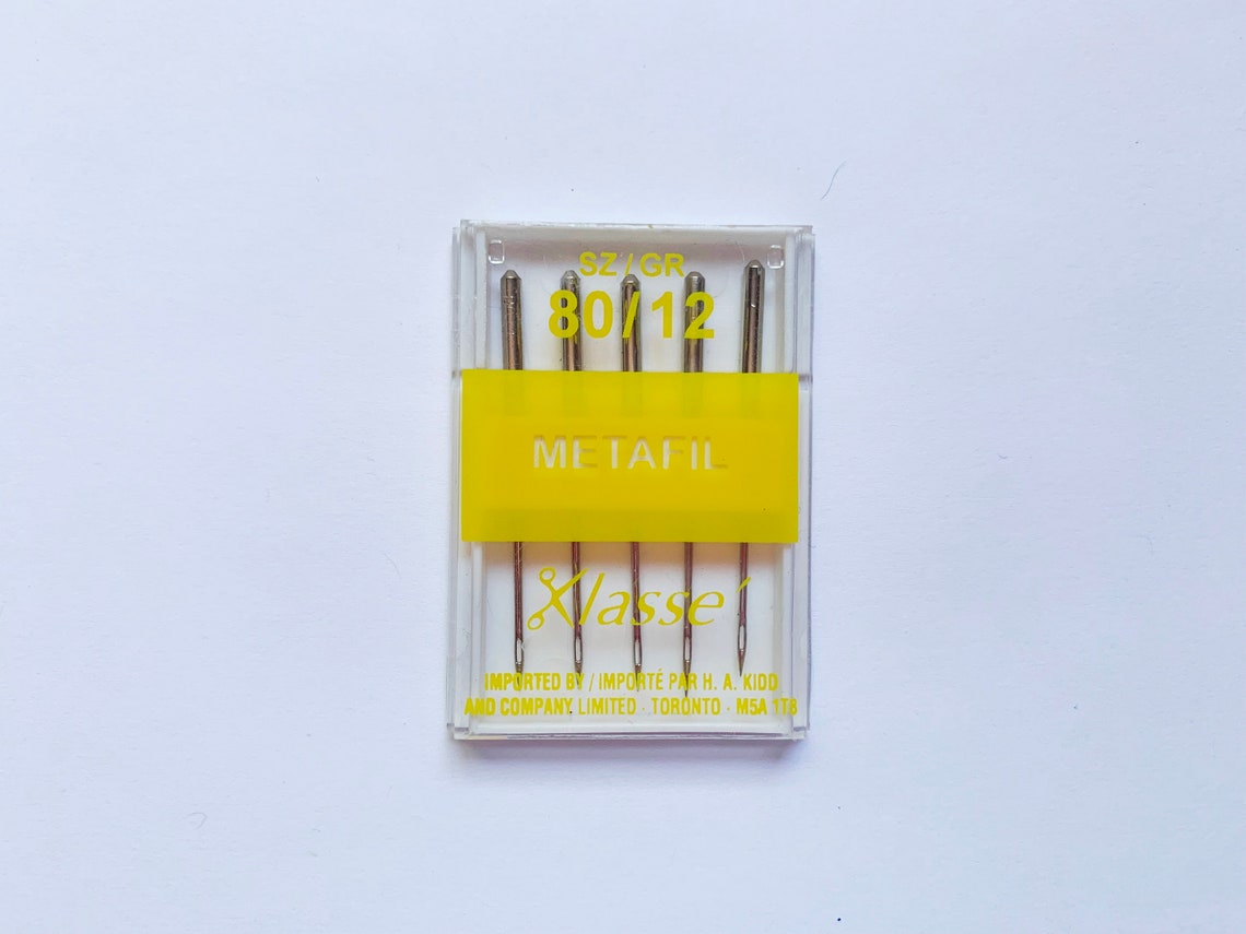 Metafil Size 80/12 Sewing Machine Needles Klassé Needles 1 Package of 5