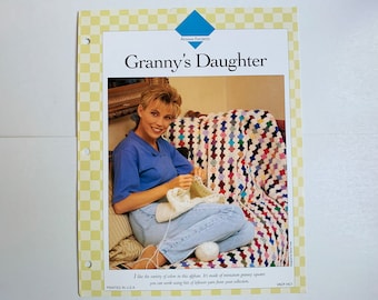 GRANNY'S DAUGHTER Crochet Pattern Vanna's Afghan and Crochet Favorites Patterns VACF-HC1 Crocheted Blanket Throw Coverlet Portable Project