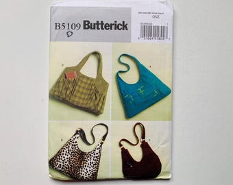 NUEVO Patrón de costura Butterick B5109 5109 SIN CORTAR Bolsos de mano Bolsos de hombro Varios estilos Bolsos grandes