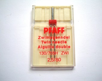 Pfaff TWIN NEEDLE Size 2,5/80 Type 130/705H ZWI Sewing Machine Needles 1 Package of 1 Universal Sewing Machine Needle