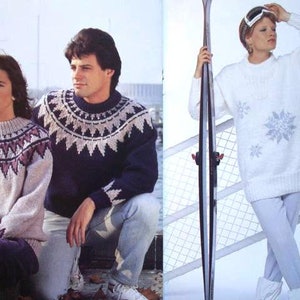 Chunky Knits Now Knitting Patterns Booklet Patons Beehive 481 Sweater Pullover Men Women Children Jumper Cardigan Aran Teen Casual Fair Isle image 3