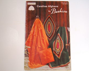 AFGHANI SENZA SFORZO Patons Beehive 135 Modelli all'uncinetto Pannelli Tartan Pizzo Strisce Esagono Rotondo Aran Foglie cadenti Maglia all'uncinetto