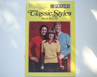 CLASSIC STYLES for Sizes 36 to 52 by Beehive 408 Knitting Patterns booklet Cardigans Sweaters Pullovers Jumpers Unisex Men Women Family