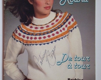 Yoke Style Knit Sweaters Pattern Booklet by Patons Beehive No. 446 Knitting In The Round for Men Women Children Pullovers Cardigans Jumpers