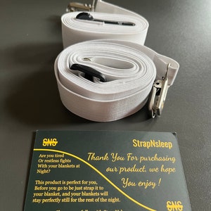 StrapNSleep Bedding Secure Kit: Adjustable Clips & Straps to Keep Duvet, Blanket, Comforter, Sheets in Place - Anti-Slip Bedding Solution