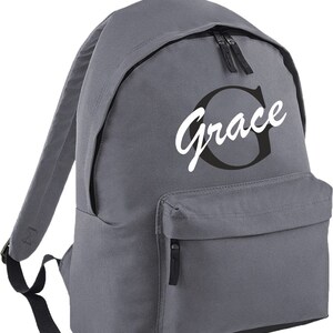 Personalised Backpack With Name and Initial, Back to School, Laptop ...